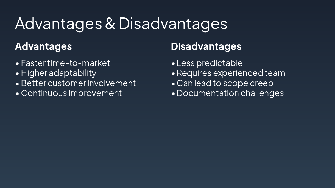 Slide 6 - Advantages & Disadvantages