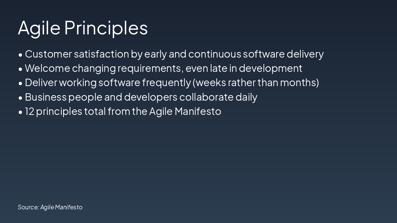 Slide 4 - Agile Principles
