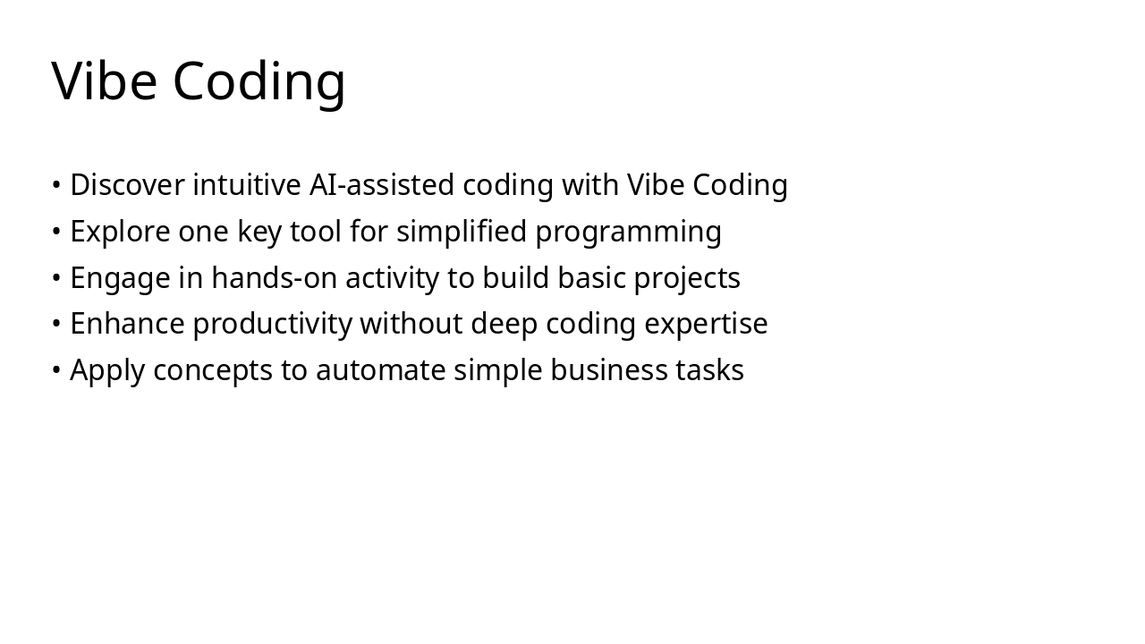 Slide 21 - Vibe Coding