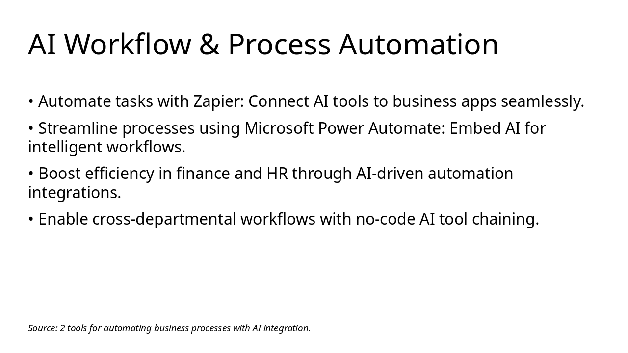 Slide 22 - AI Workflow & Process Automation