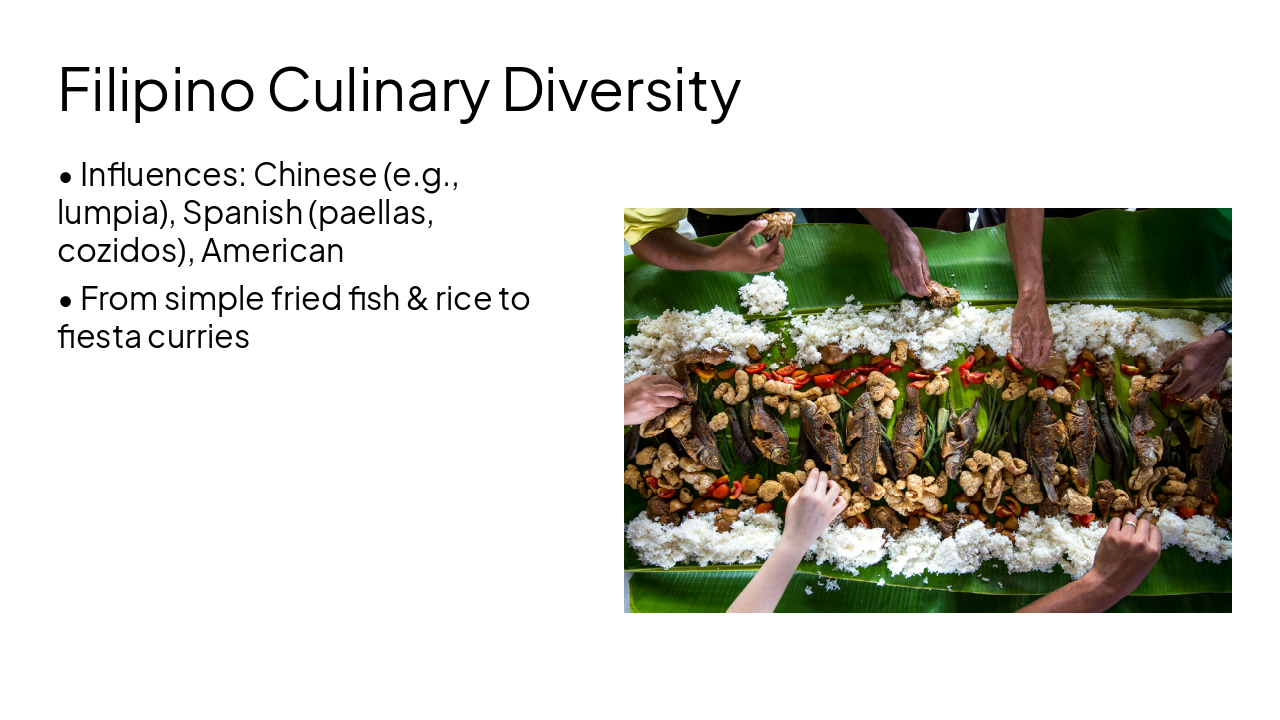 Slide 10 - Filipino Culinary Diversity