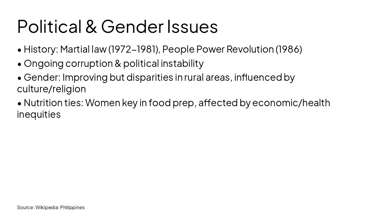 Slide 17 - Political & Gender Issues