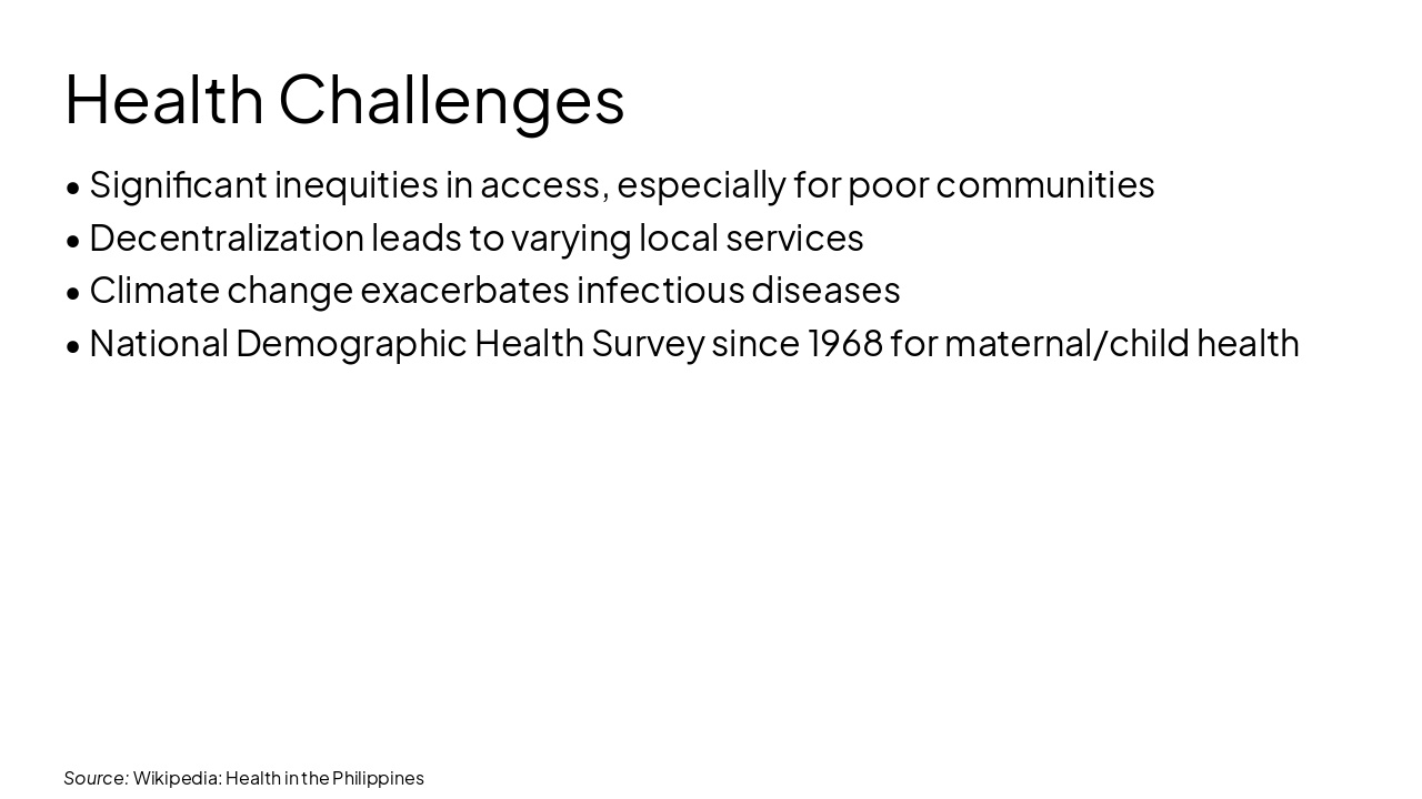 Slide 12 - Health Challenges