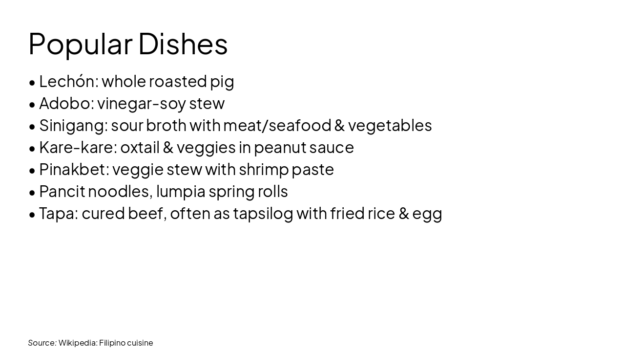 Slide 9 - Popular Dishes