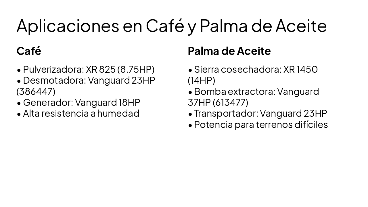 Slide 7 - Aplicaciones en Café y Palma de Aceite