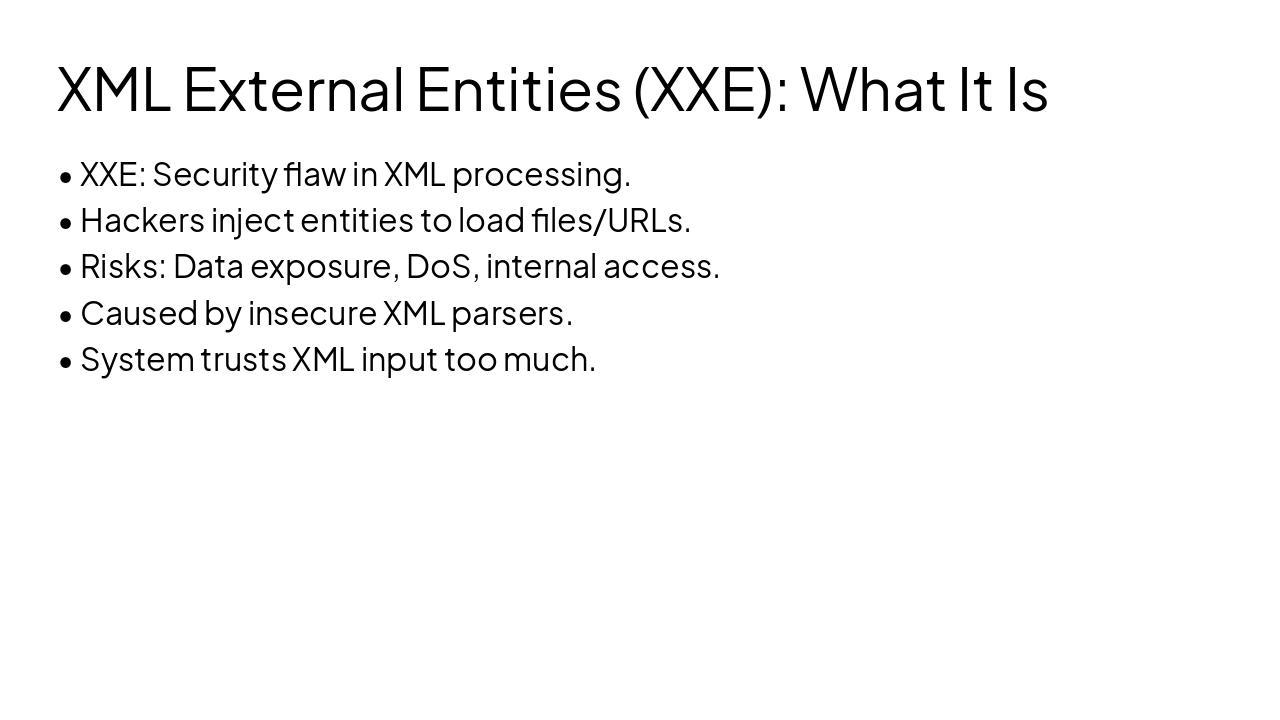 XXE & Known Vulns: Risks and Fixes (32 chars)