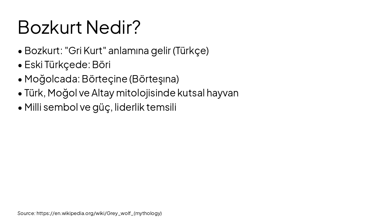 Slide 4 - Bozkurt Nedir?