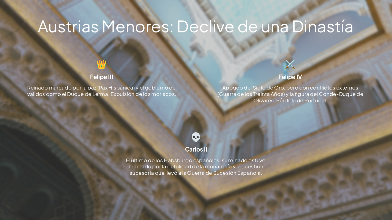 Slide 3 - Austrias Menores: Declive de una Dinastía