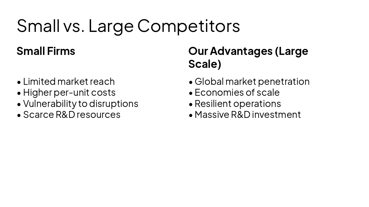 Slide 7 - Small vs. Large Competitors