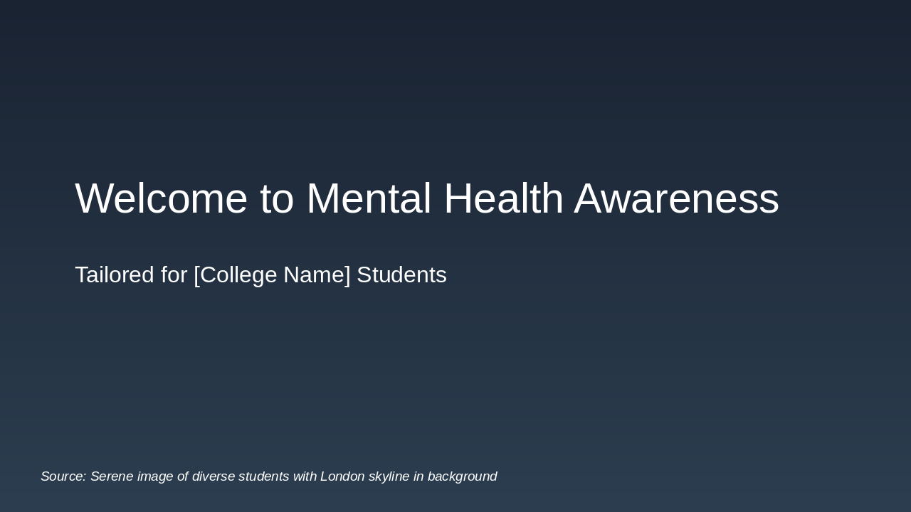 Mental Health Awareness for Students
