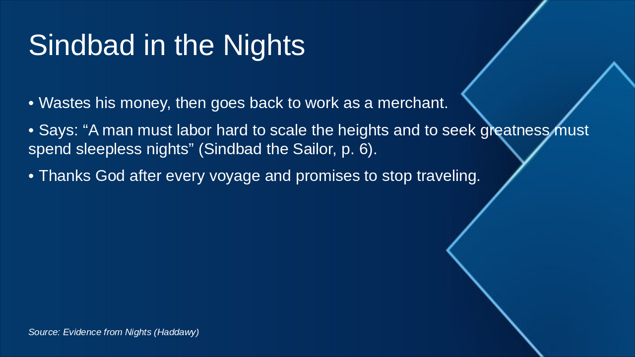 Slide 3 - Sindbad in the Nights