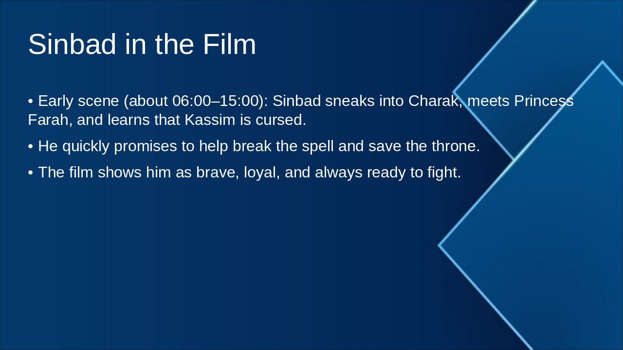 Slide 4 - Sinbad in the Film