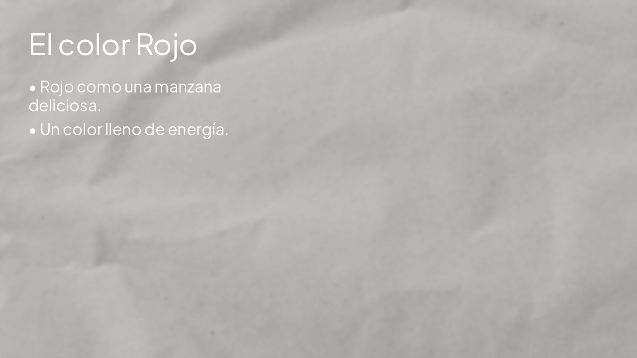 Slide 5 - El color Rojo