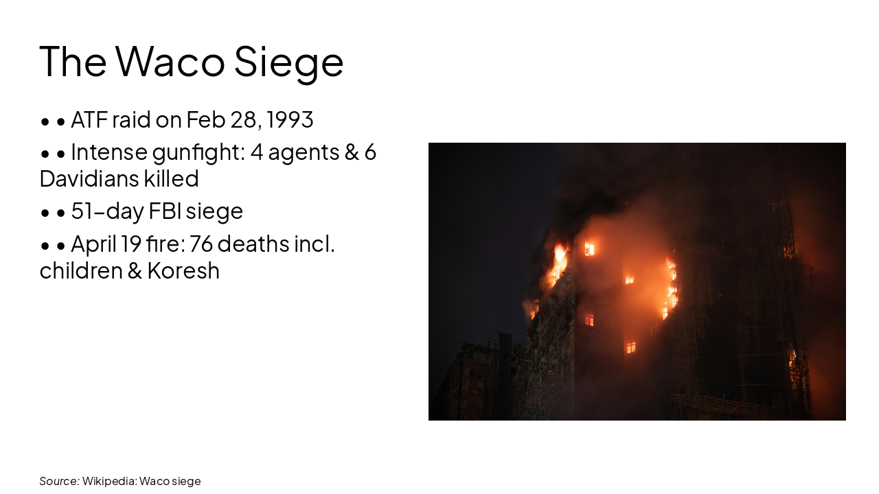 Slide 4 - The Waco Siege