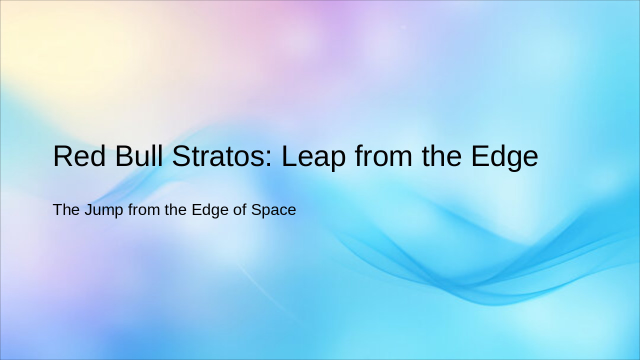 Red Bull Stratos: Edge Jump Redesign