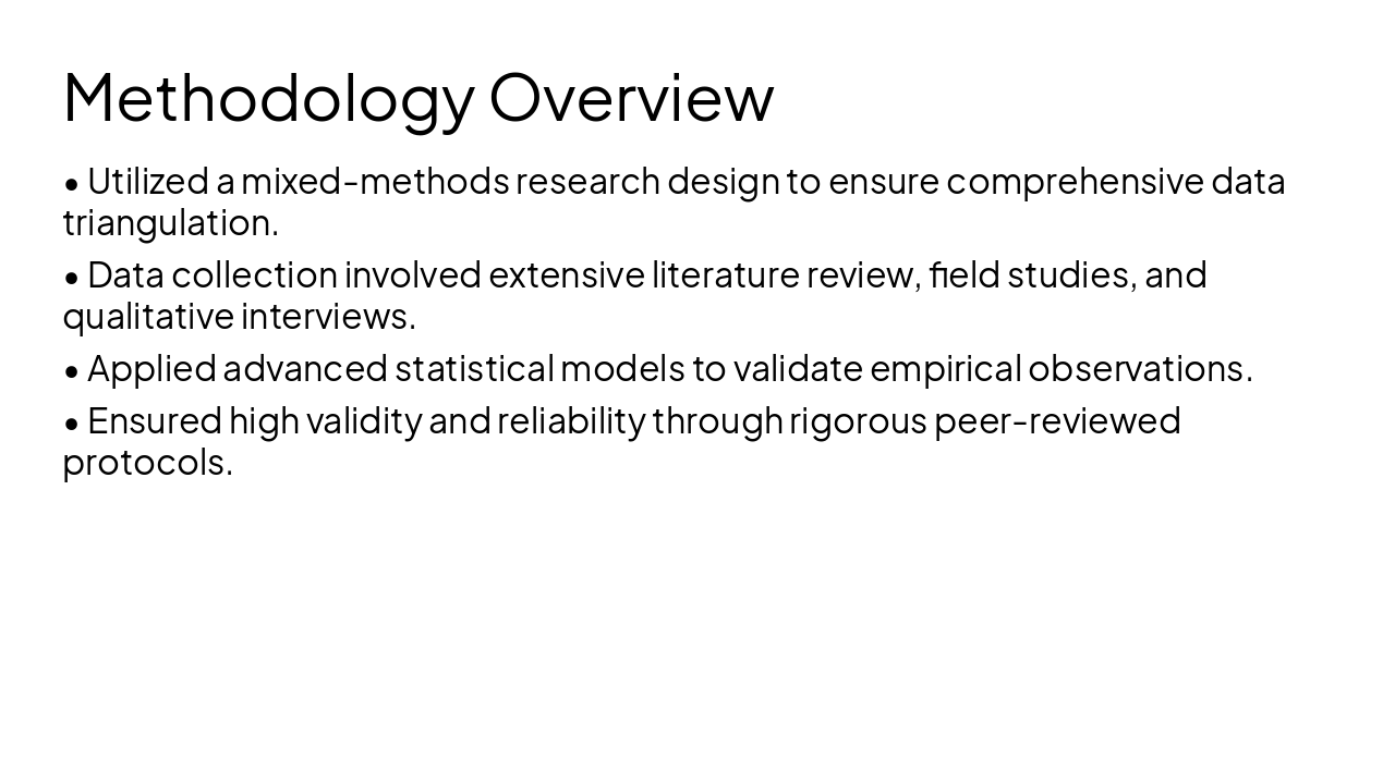 Slide 7 - Methodology Overview