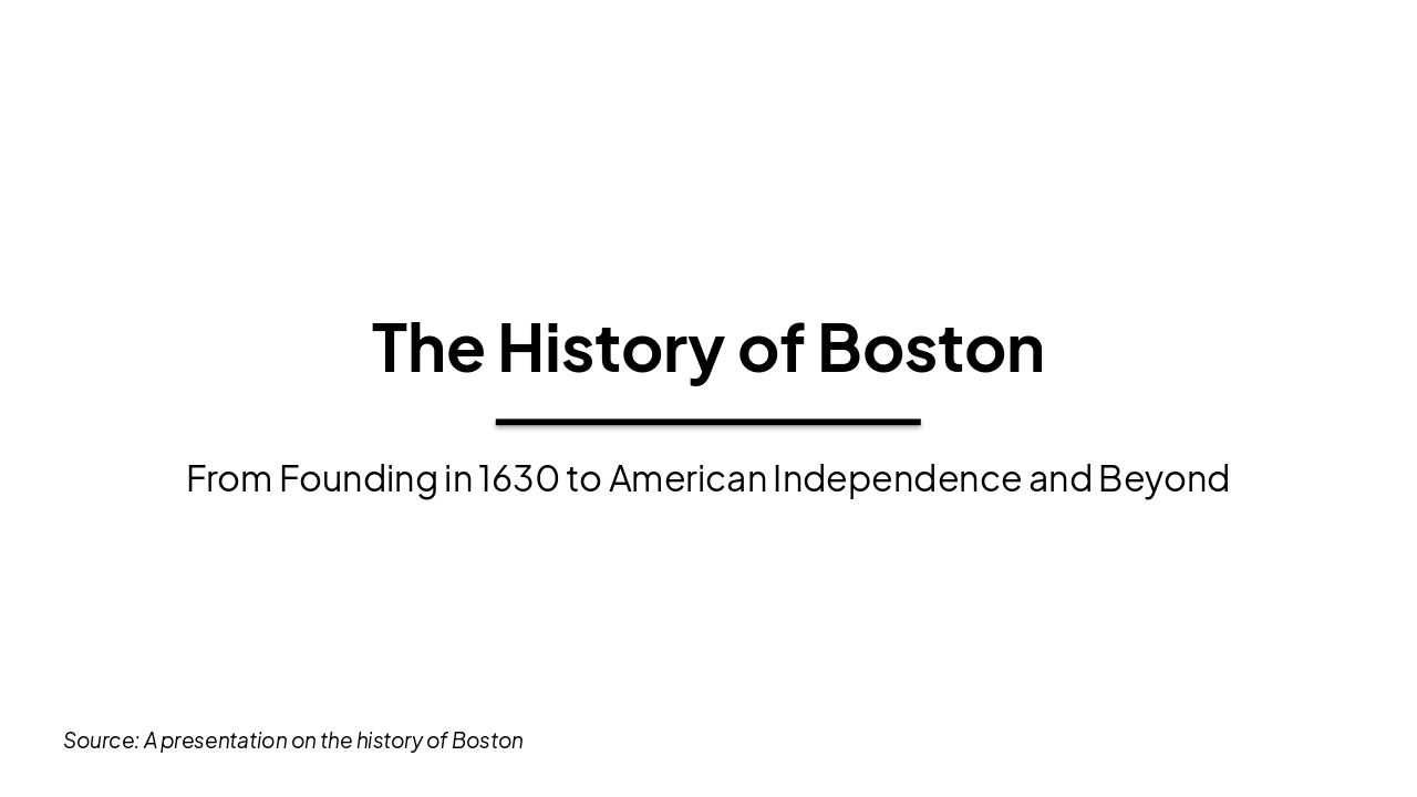 Slide 1 - The History of Boston