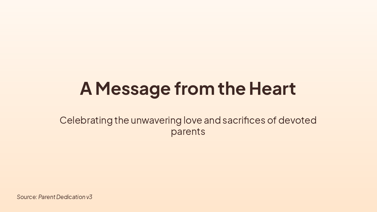 Slide 2 - A Message from the Heart
