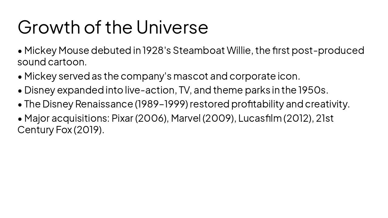 Slide 7 - Growth of the Universe