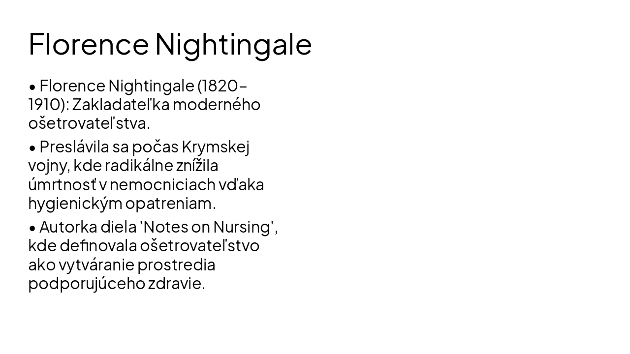 Slide 6 - Florence Nightingale