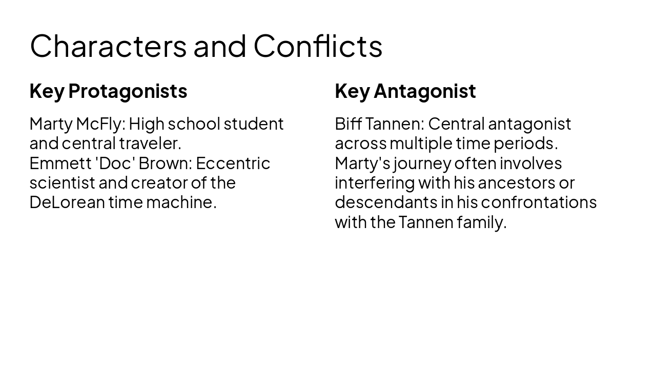 Slide 5 - Characters and Conflicts