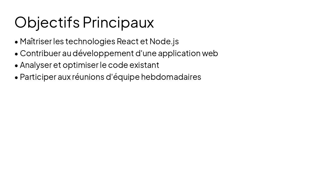 Slide 6 - Objectifs Principaux