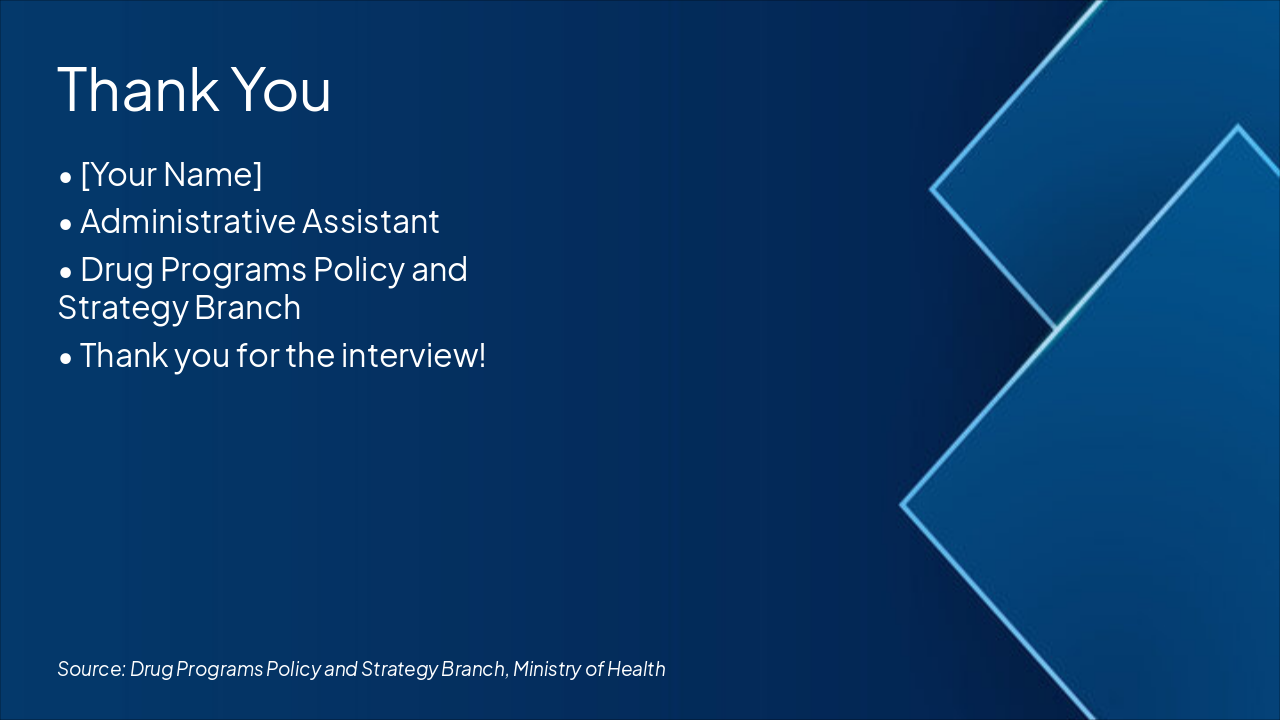 Thank You: Ideal Fit for Admin Assistant Role (43 chars)