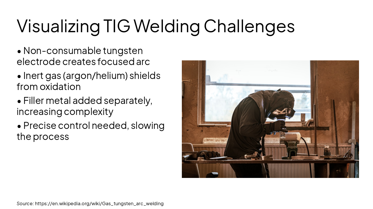 Slide 9 - Visualizing TIG Welding Challenges