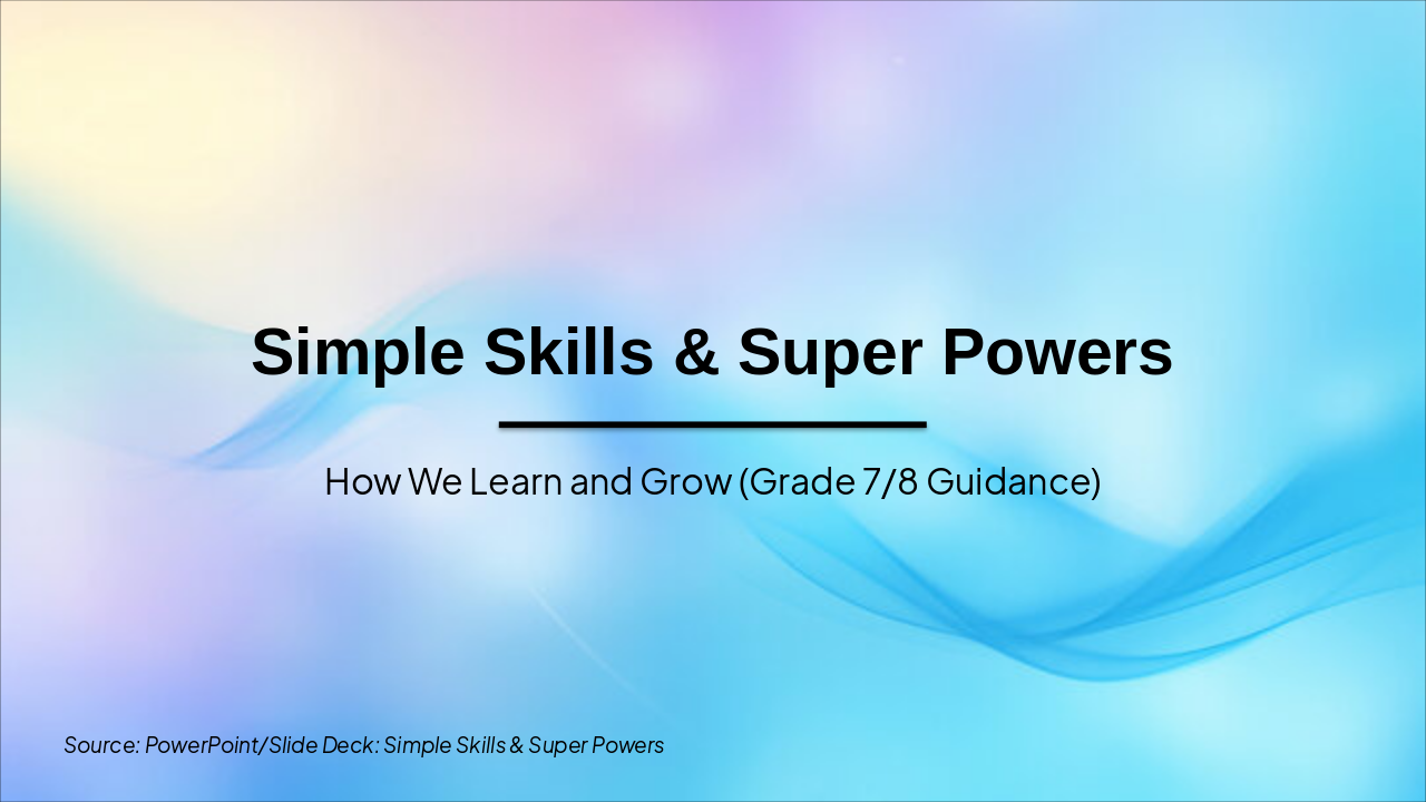 Simple Skills to Super Powers (28 chars)