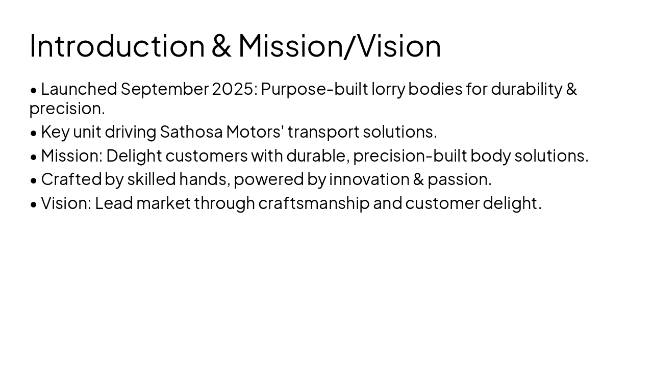 Slide 2 - Introduction & Mission/Vision