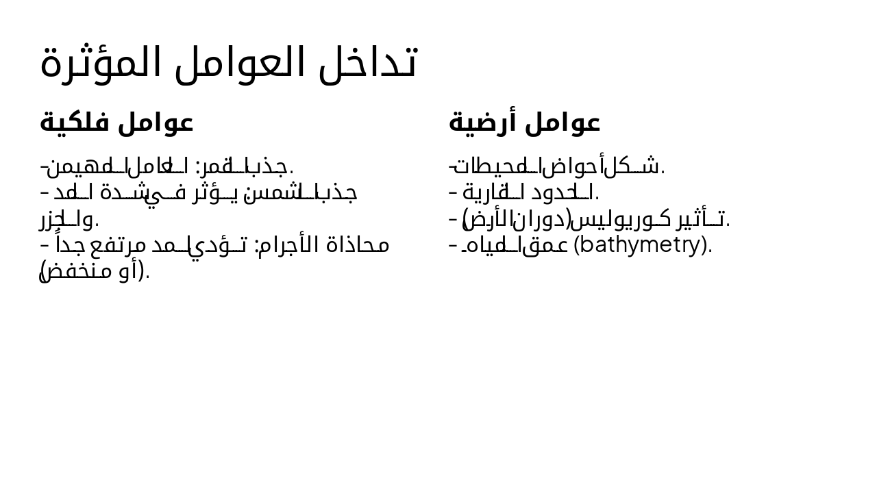 Slide 9 - تداخل العوامل المؤثرة