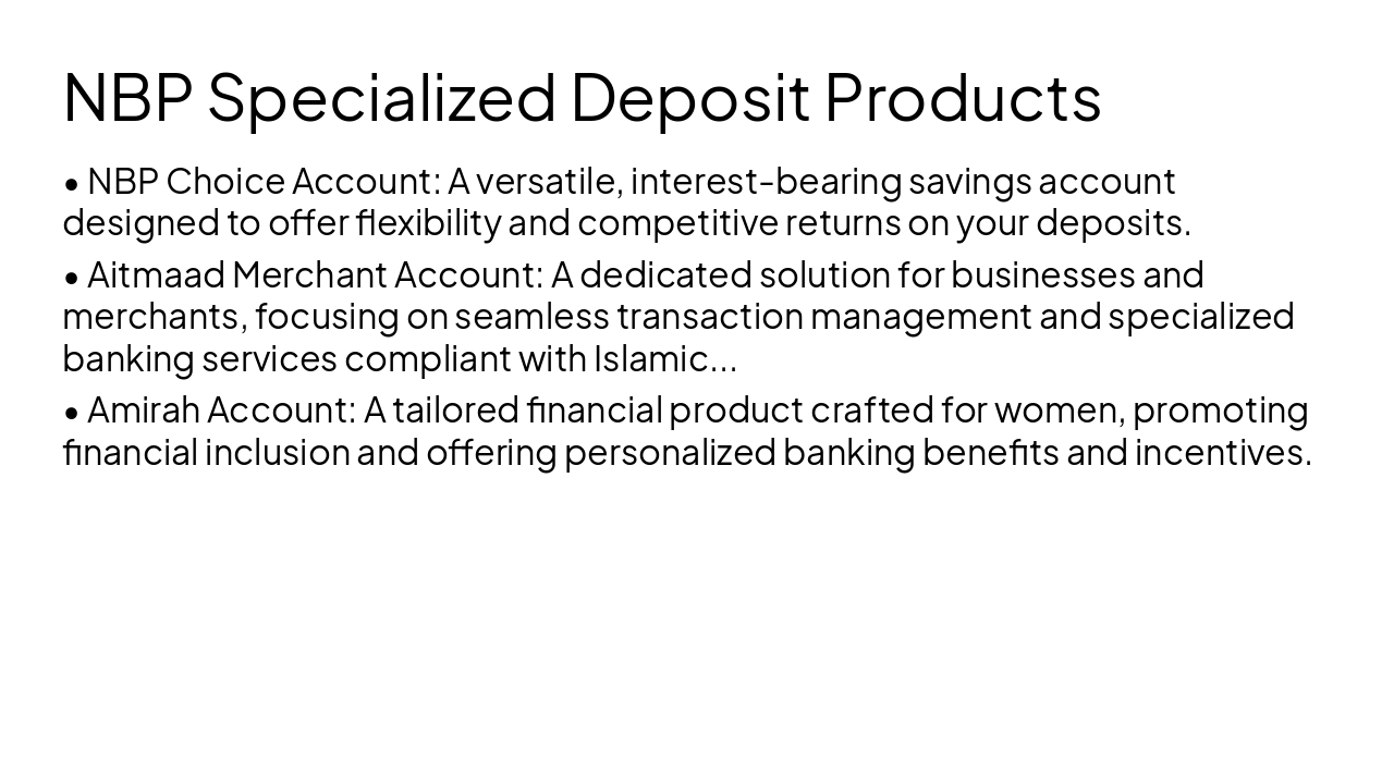 Slide 6 - NBP Specialized Deposit Products