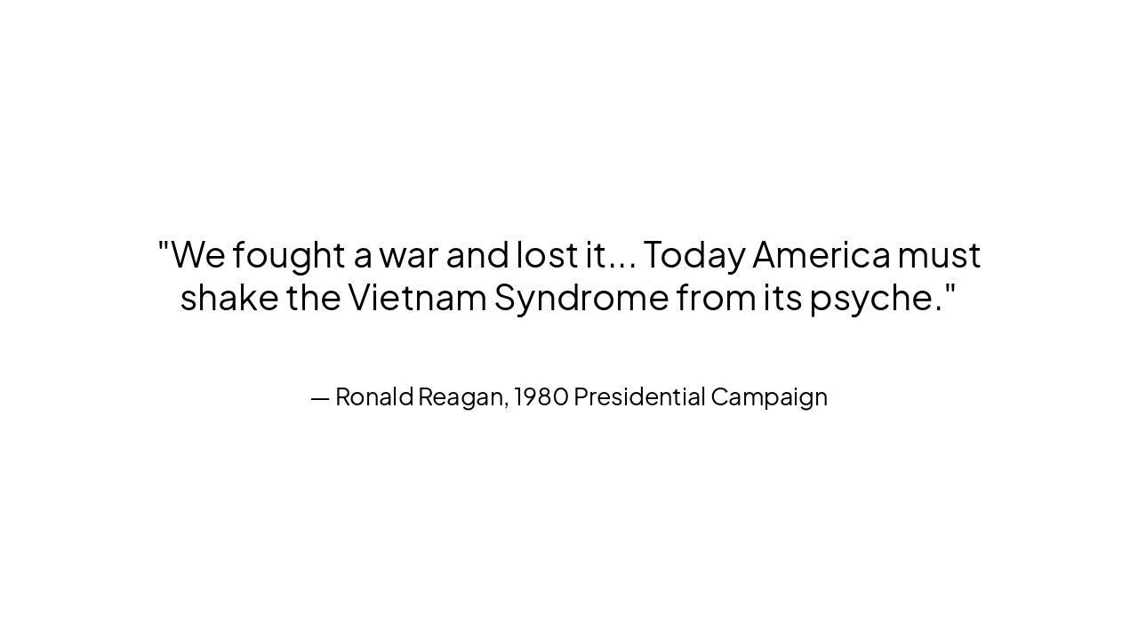Slide 6 - Primary Source: Reagan on Vietnam Syndrome