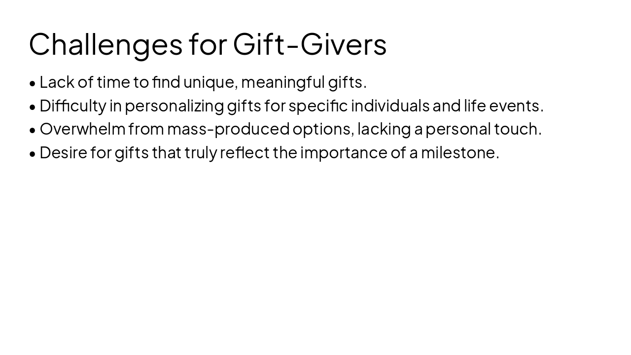 Slide 4 - Challenges for Gift-Givers