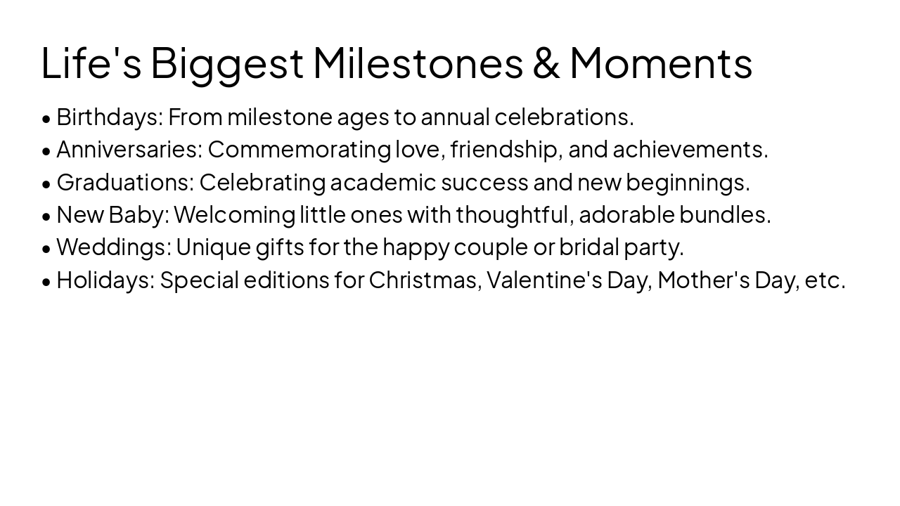 Slide 12 - Life's Biggest Milestones & Moments