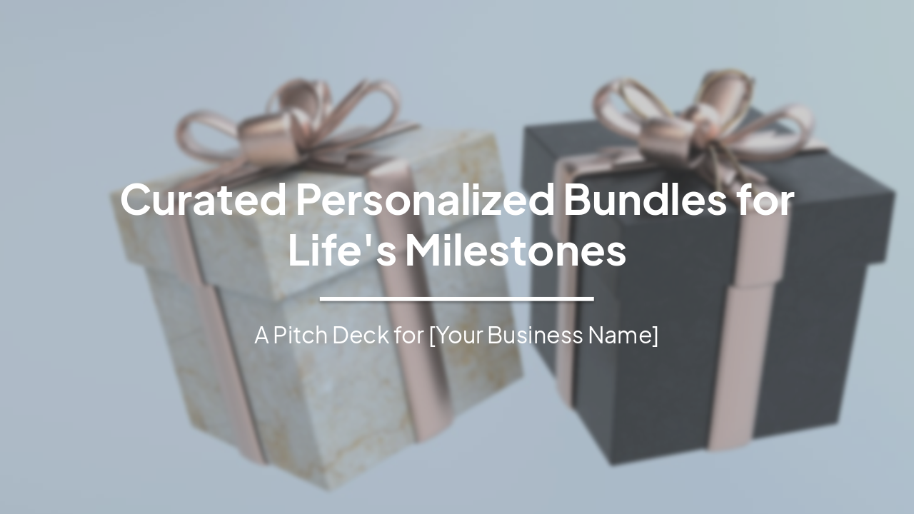 Curated Personalized Bundles for Life's Milestones