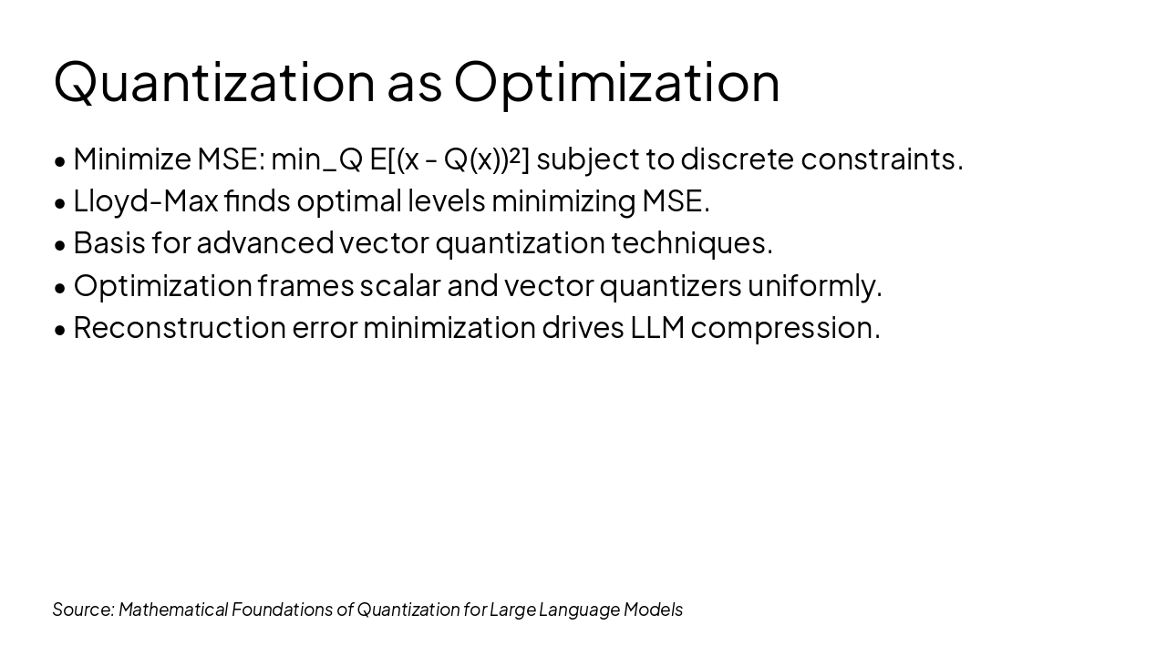 Slide 5 - Quantization as Optimization