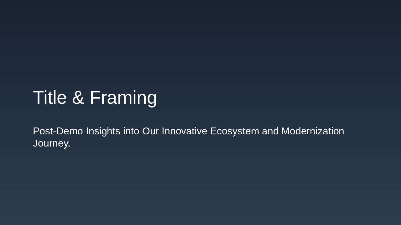 Rimidi Tech: Modernization & Acquisition Edge