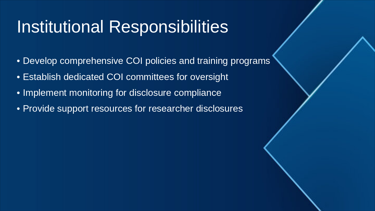 Slide 13 - Institutional Responsibilities
