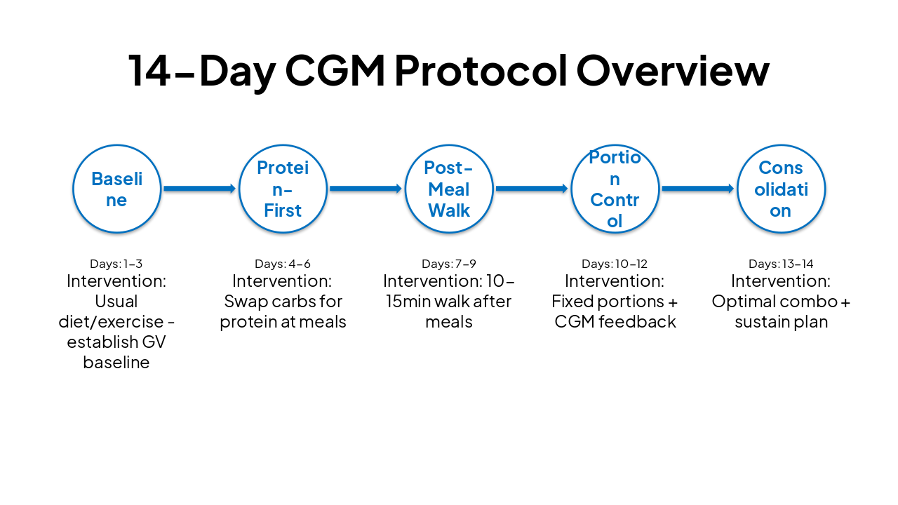 Slide 15 - 14-Day CGM Protocol Overview