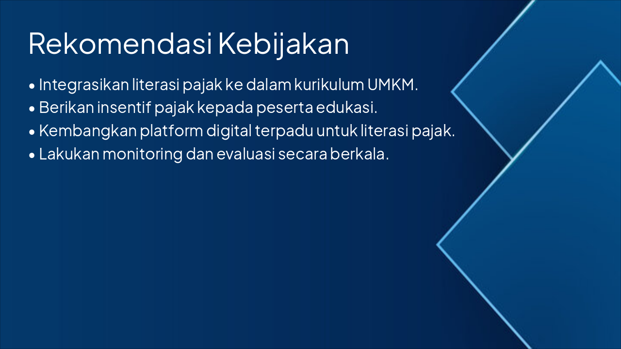 Slide 8 - Rekomendasi Kebijakan