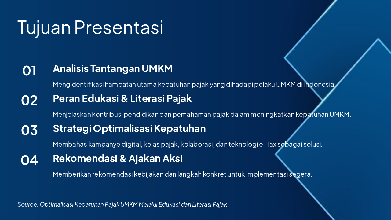 Slide 3 - Tujuan Presentasi