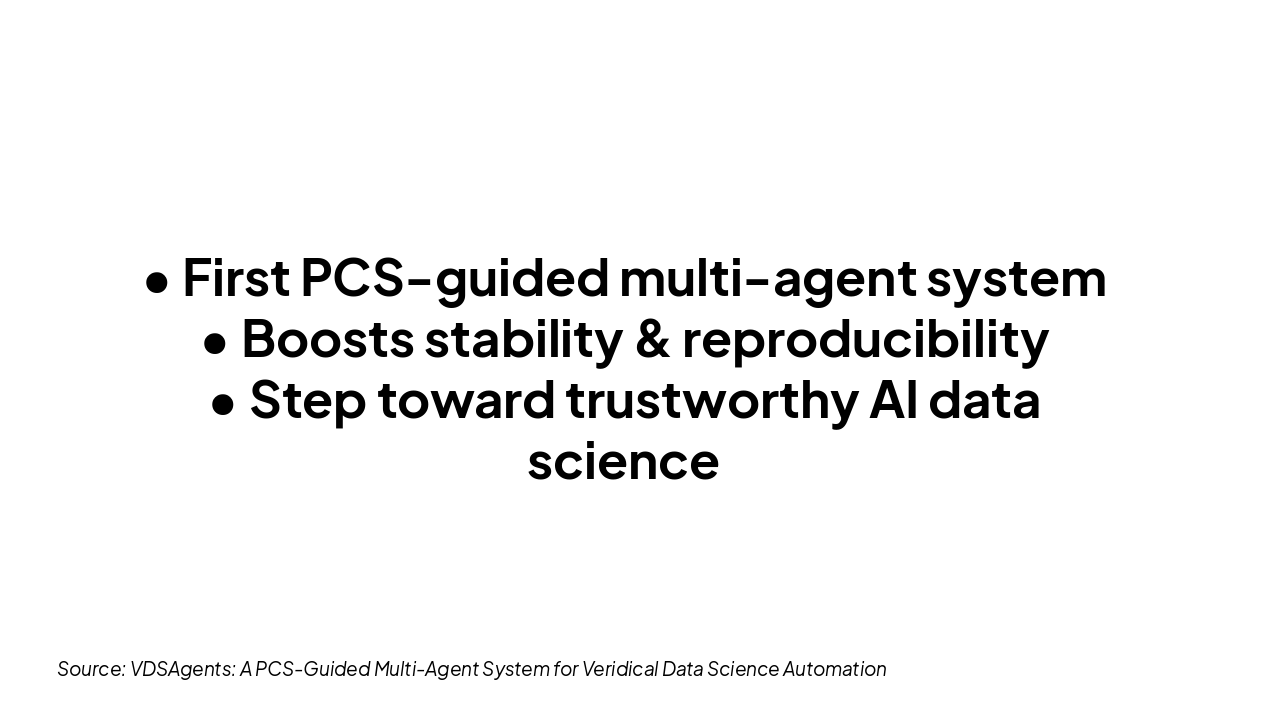Slide 6 - Takeaway: Reliable AI for Data Science