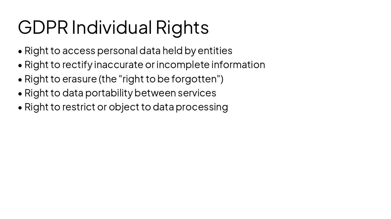 Slide 7 - GDPR Individual Rights