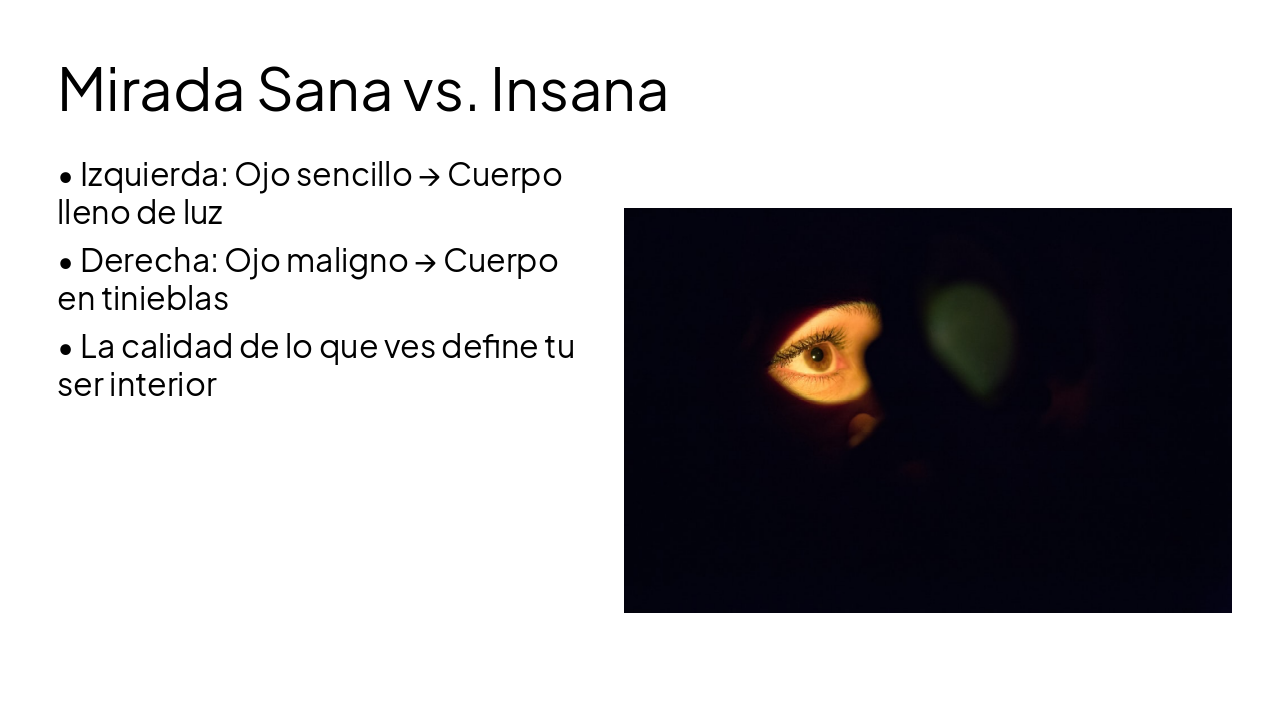Slide 5 - Mirada Sana vs. Insana