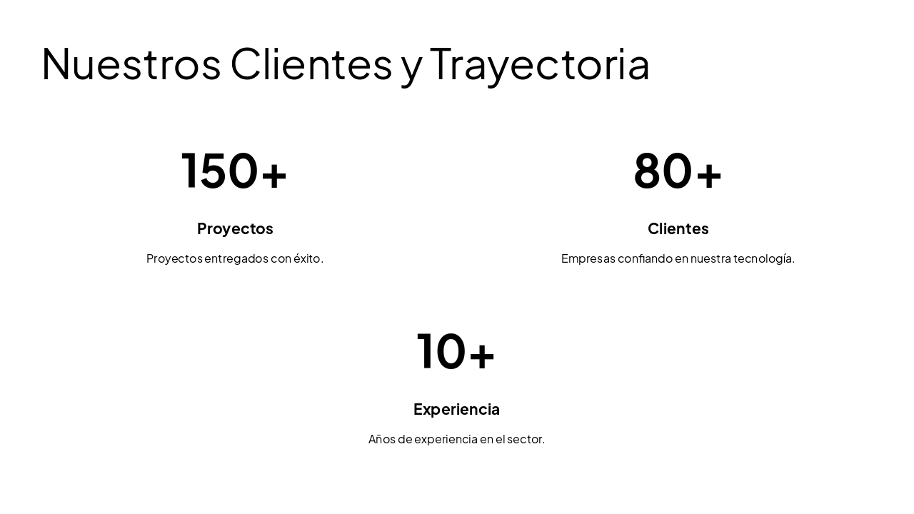 Slide 8 - Nuestros Clientes y Trayectoria