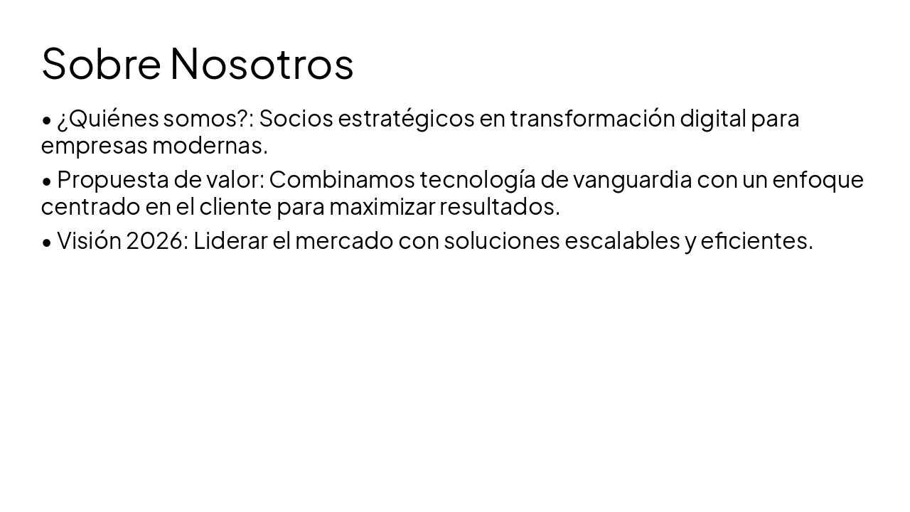 Slide 2 - Sobre Nosotros