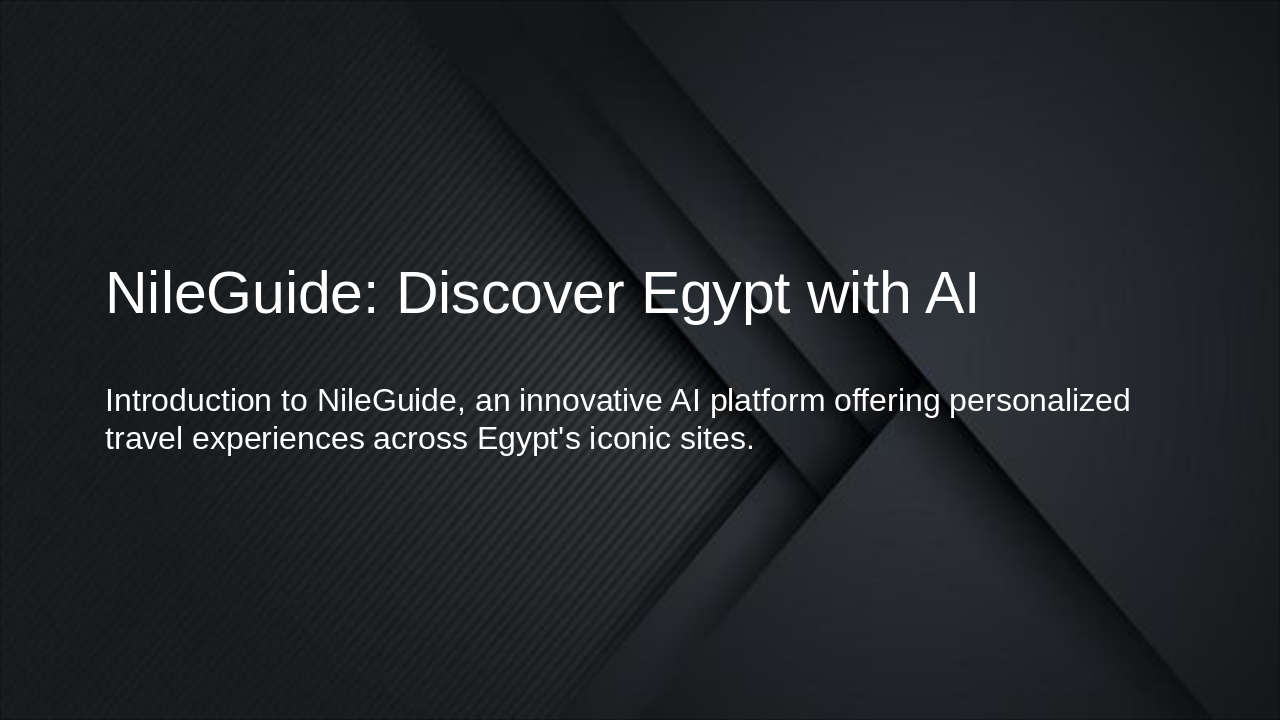 NileGuide: AI Travel Companion for Egypt