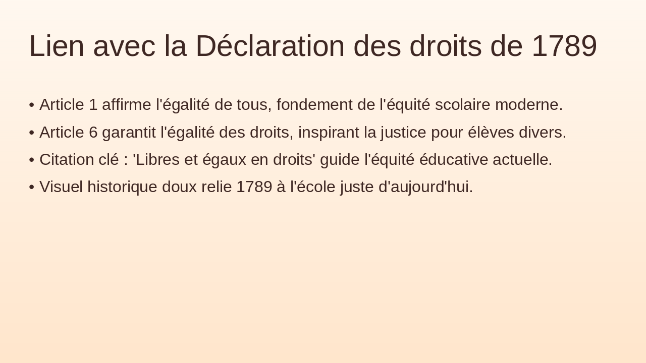 Slide 10 - Lien avec la Déclaration des droits de 1789