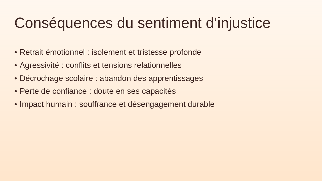 Slide 6 - Conséquences du sentiment d’injustice